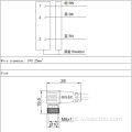 M8 Conector de ângulo feminino 4 pinos